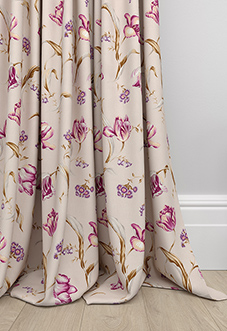 Tulipa, Soft Red - Made to Measure Curtains